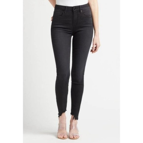 Good American Denim - 242. Good American Good Waist Crop with Raw Edge Jeans Black 29